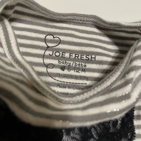 🌟5/$25 Joe Fresh Long Sleeve Bodysuit with Skirt Size 6-12 Months - Picture 5 of 5